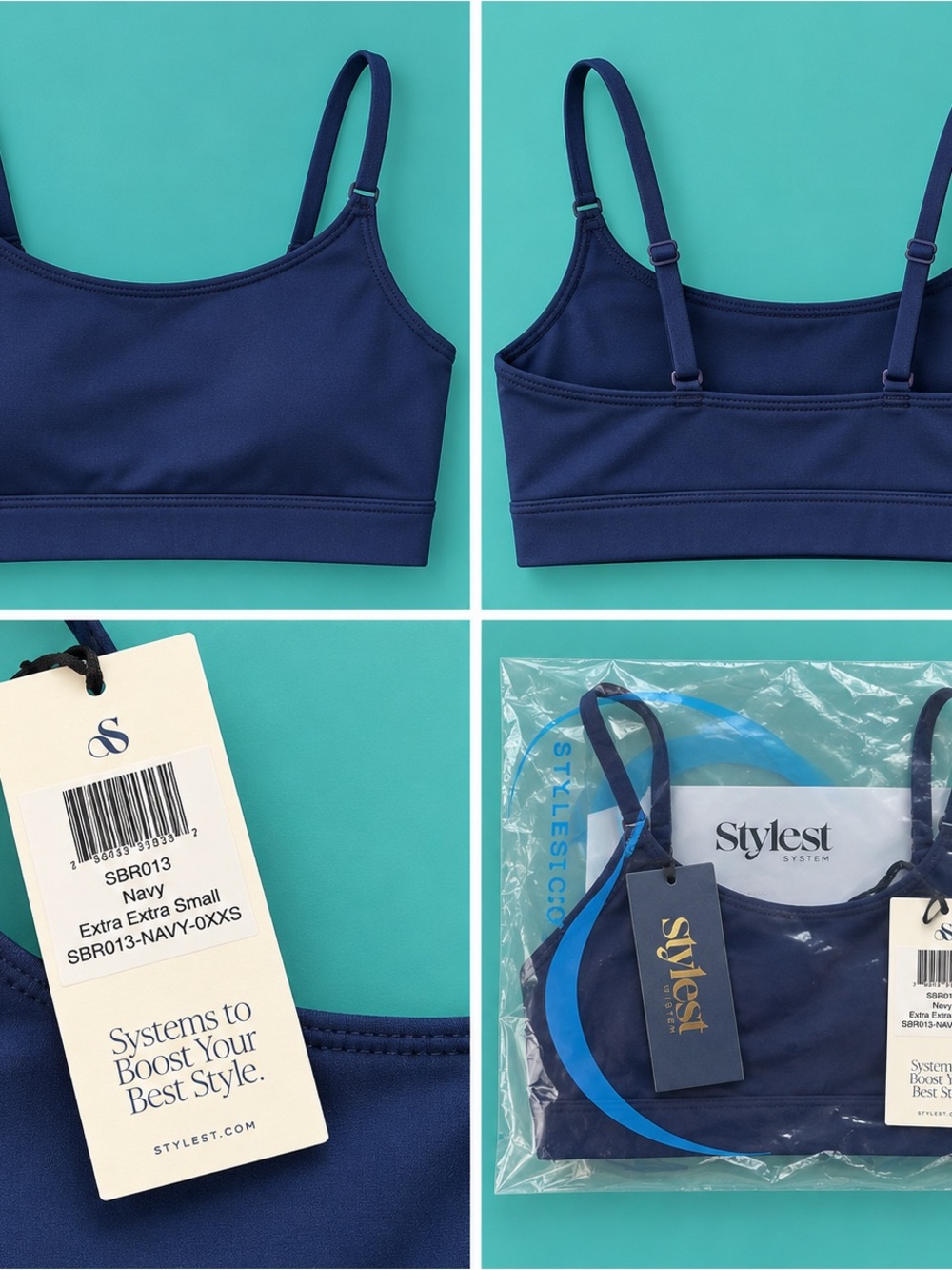 Stylest Navy Sports Bralette — Women’s Lightweight Support